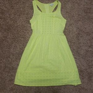 Lime cut out dress